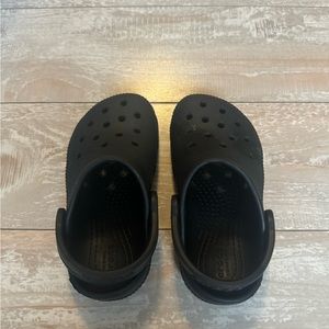 Black toddler CROCS size 8